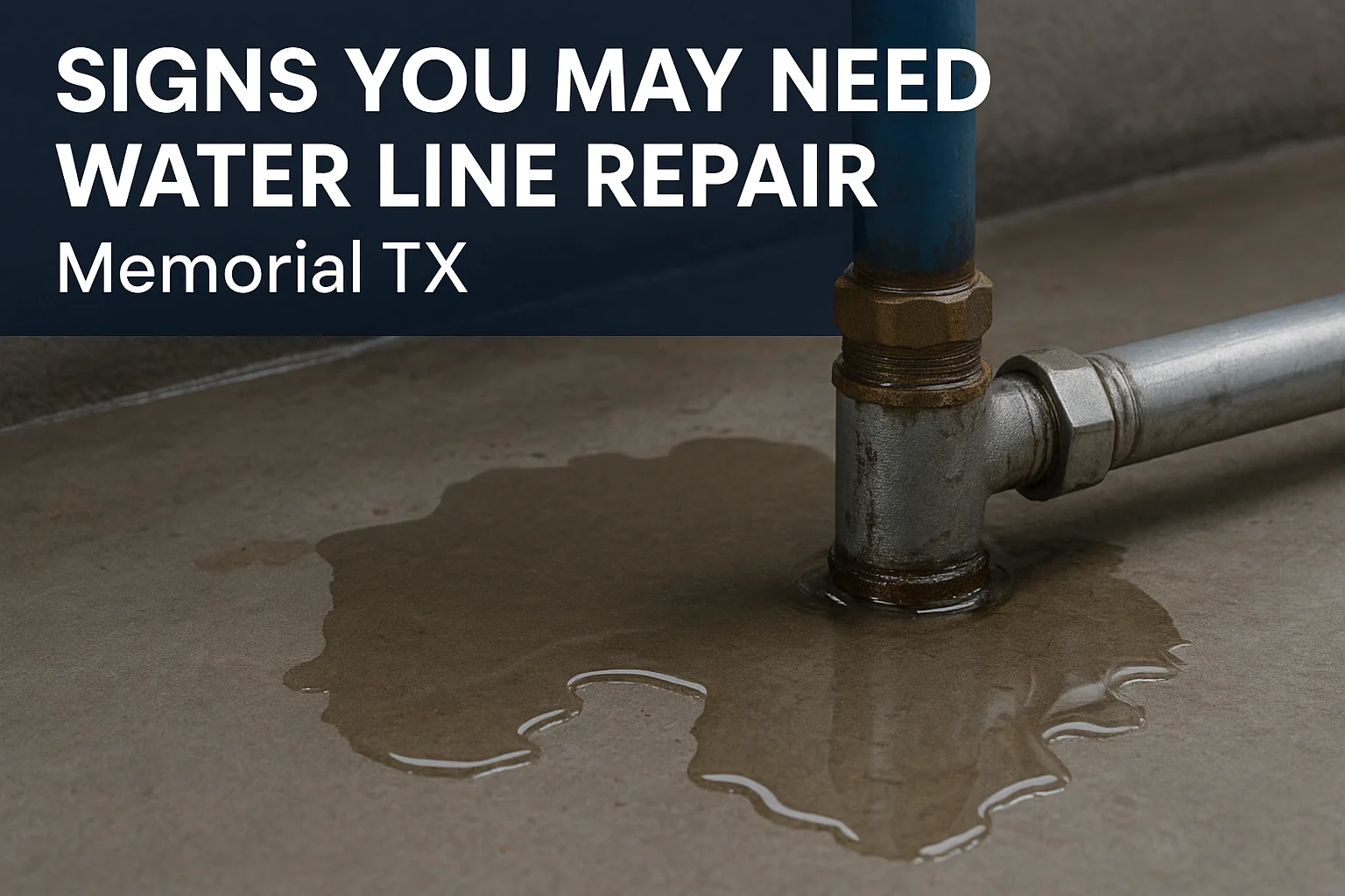 Signs you may need water line repair in Memorial TX