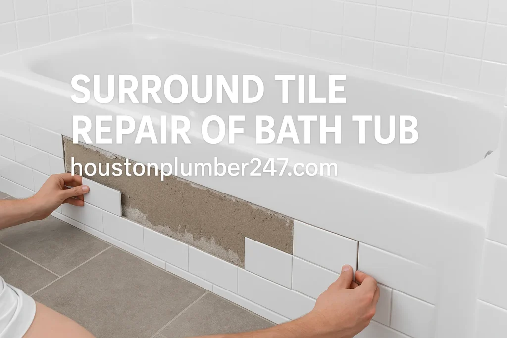 Surround Tile Repair of bath tub in houston