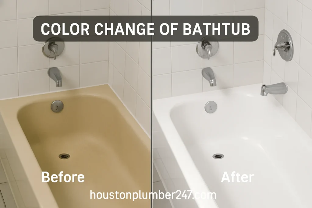 Change the color of your bathtub to match your updated bathroom