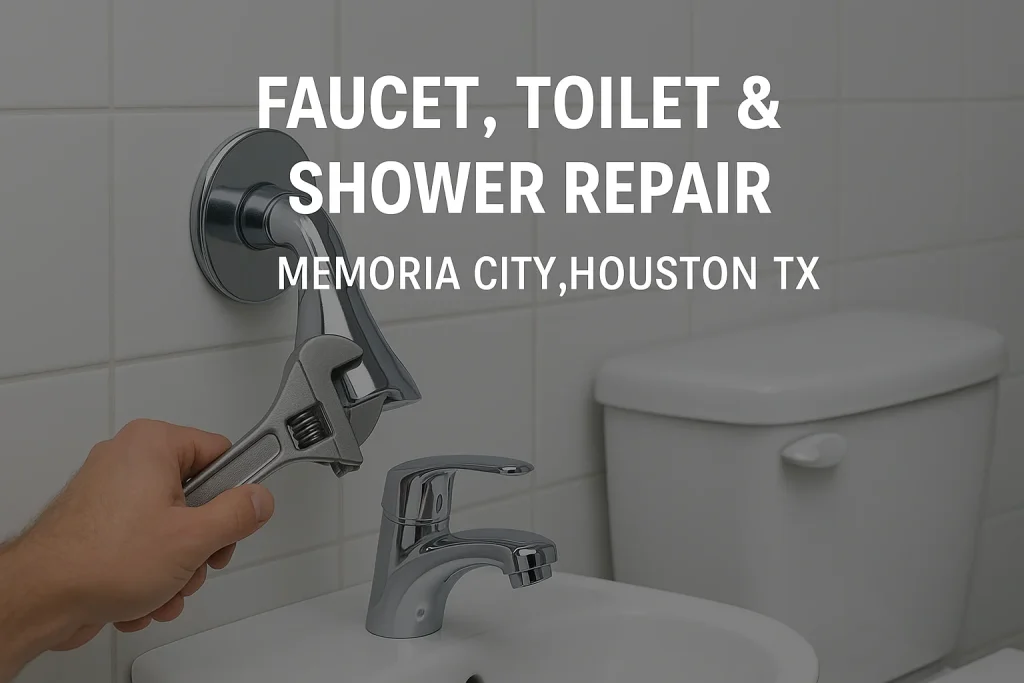 Faucet toilet and shower repair Memorial City in Houston