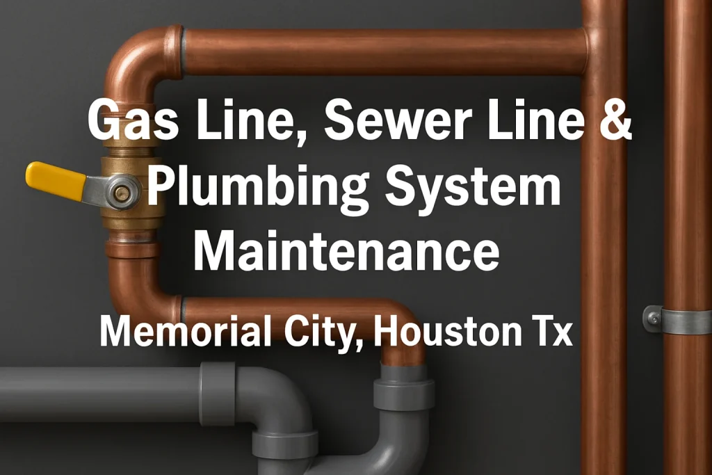 Gas line sewer line and plumbing system maintenance in Houston