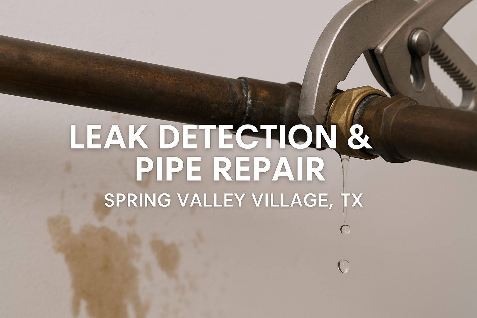 Leak detection and pipe repair in Spring Valley Village TX