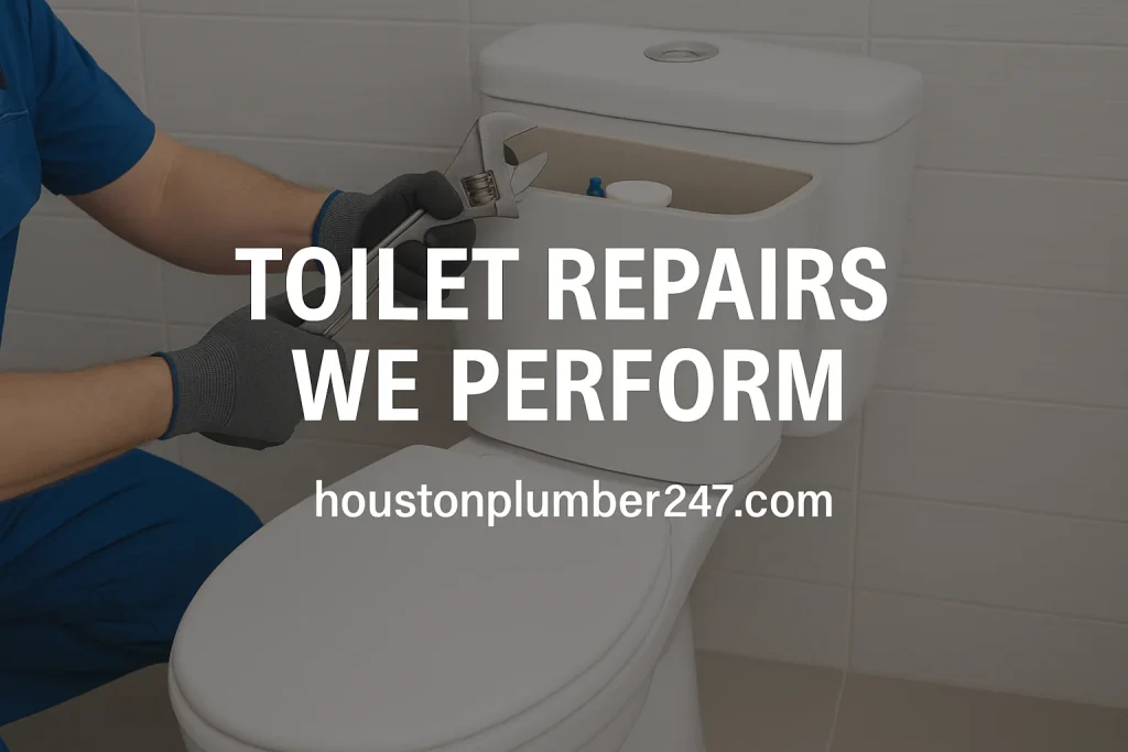 Toilet repairs we perform in Houston